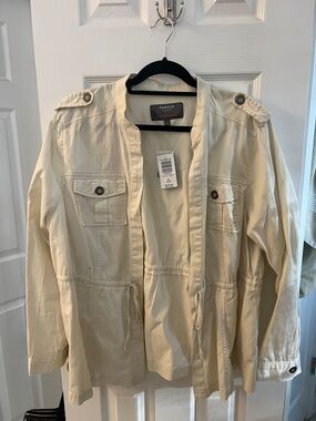 torrid Cream Drawstring Military Jacket